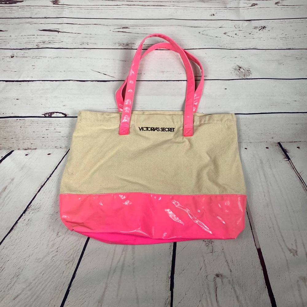 VS Tan Canvas‎ Tote Bag